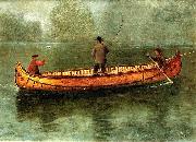Albert Bierstadt Fishing_from_a_Canoe oil painting artist
